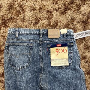 Vintage 1990’s Levi’s 506 White Washed Blue Jeans Deadstock NWT Size 36x30